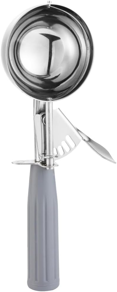 Portion Scoop - #8 (4 oz) - Disher, Large Cookie Scoop, Food Scoops, Muffin Scoops - Portion Control - 18/8 Stainless Steel, Grey Handle โ image 3