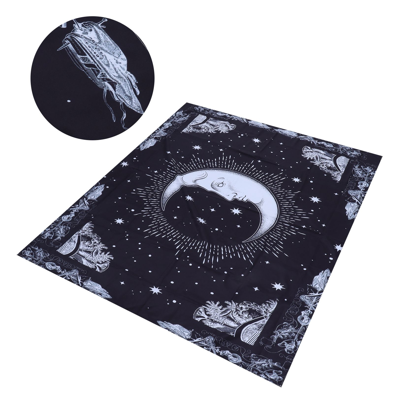 Wall Hanging Tapestry MoonPattern Background Decoration for Living Room Bedroom(150 × 130cm ) — image 4