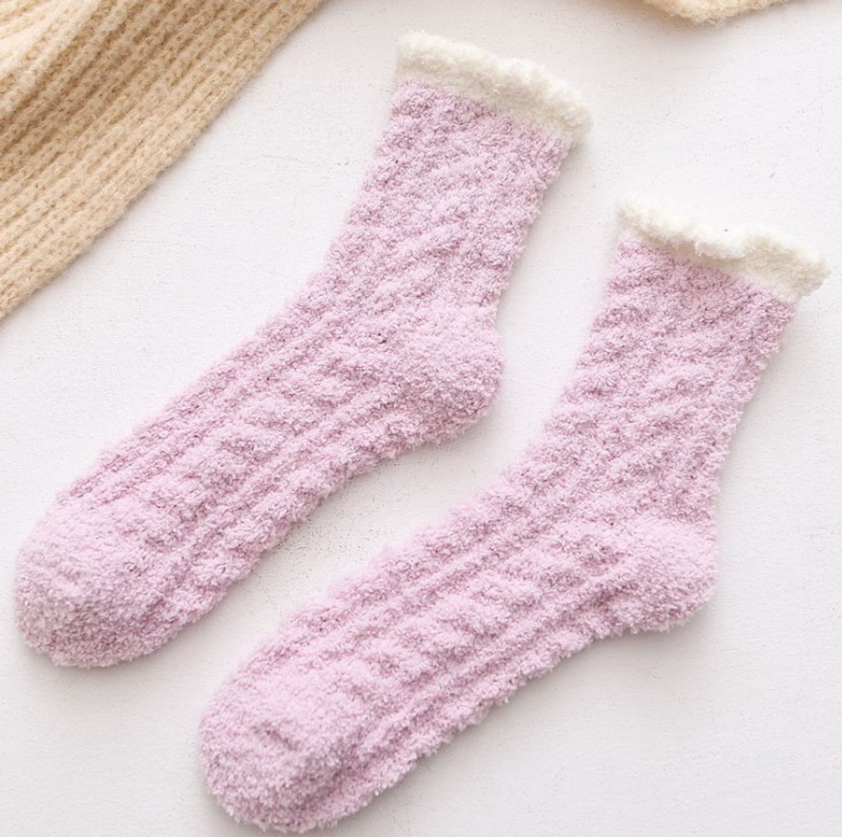 Slippers and socks - lounge socks - 7 pairs - Women's lounge socks - Soft and comfortable women's lounge socks - Comfortable, warm, thick and soft โ image 3