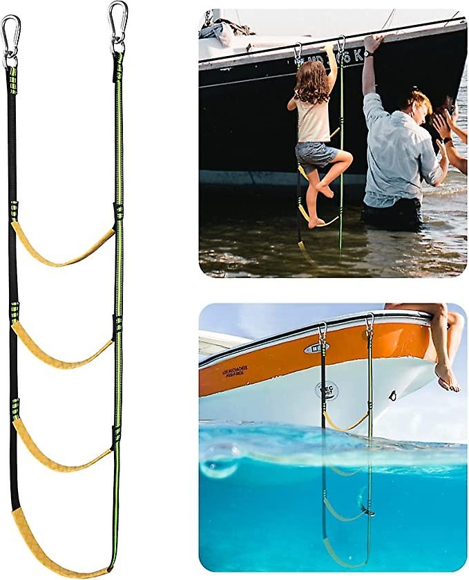Boat Rope Ladder 4 Step Foldable Extension Compatible with Sailboat Kayak Swim Ladder Perfet — image 6