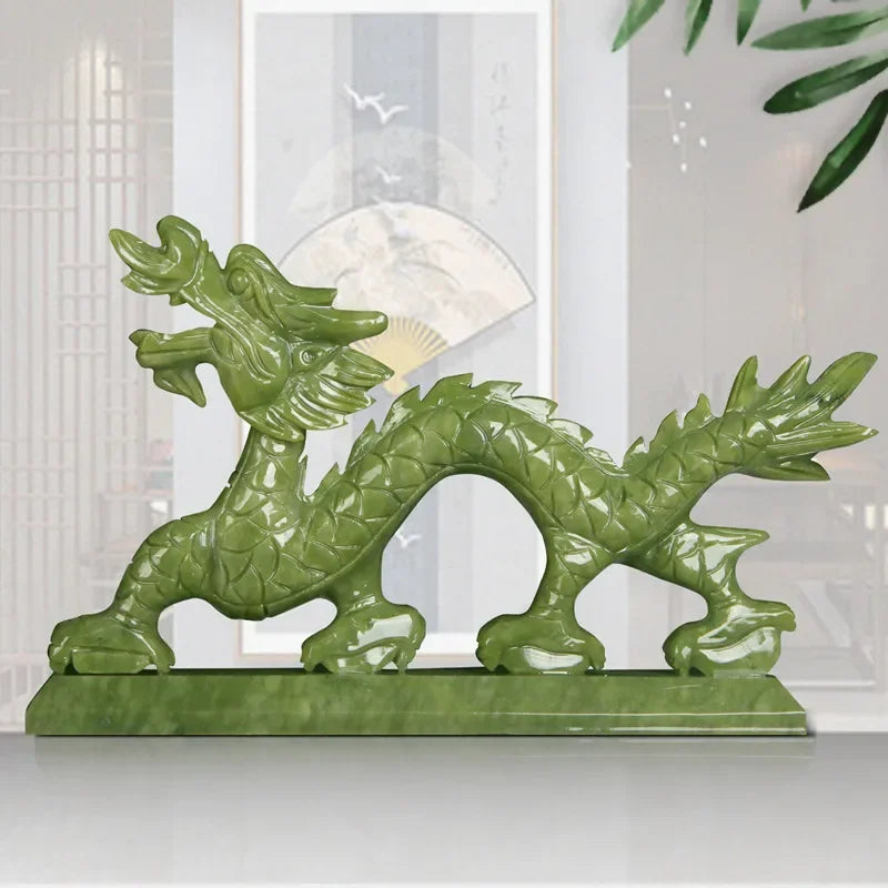 Feng Shui Elegance: Chinese Zodiac Dragon Jade Ornaments — image 2