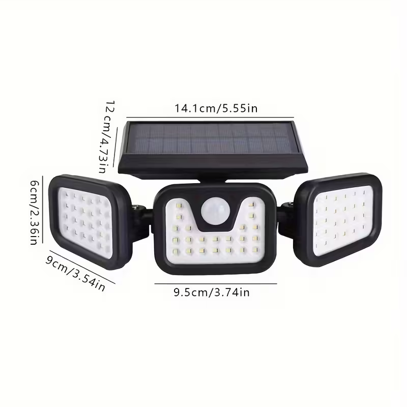(2-piece set)74 LED solar sensor lights with motion sensors, 3-level brightness mode outdoor wall lights, suitable for front doors, courtyards, garages, and — image 3