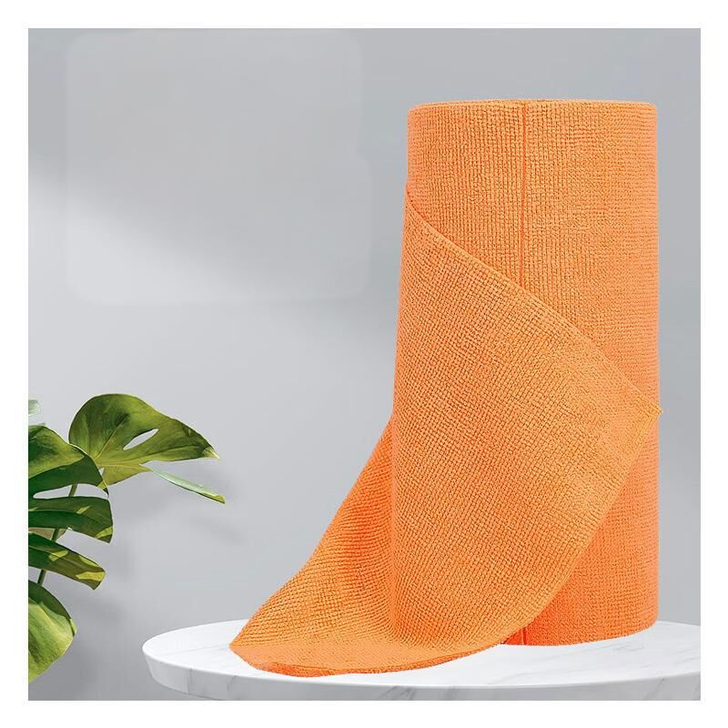 Christmas gift 50-Piece 25x25cm Polycotton Cleaning Cloth Roll, Reusable Dual-Use Dish & Surface Wipes for Home & Kitchen(orange)