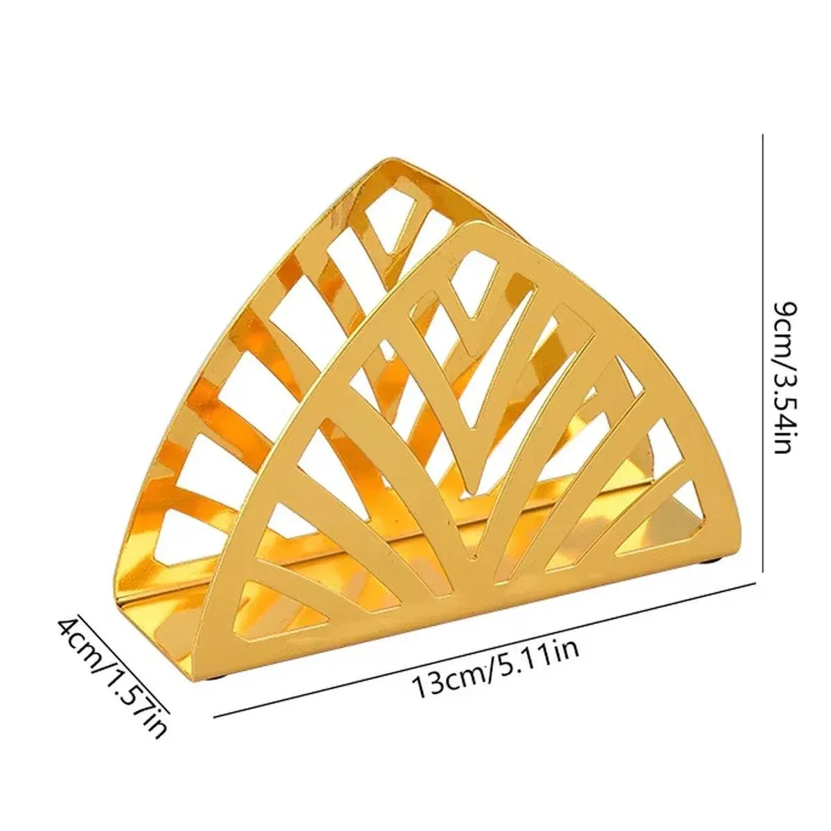 2 Nordic Hollow Napkin Holder Stainless Steel Tissue Dispenser Organiser Kitchen — image 3