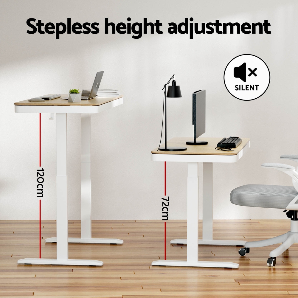 Artiss Standing Desk Motorised Electric Dual Motor Draw 120CM Oak — image 6