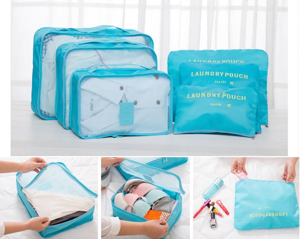 6 PCS Packing Cubes Multi-functional Clothing Sorting Packages Travel Carry On Luggage Organizers Storage Bags Travel — image 4