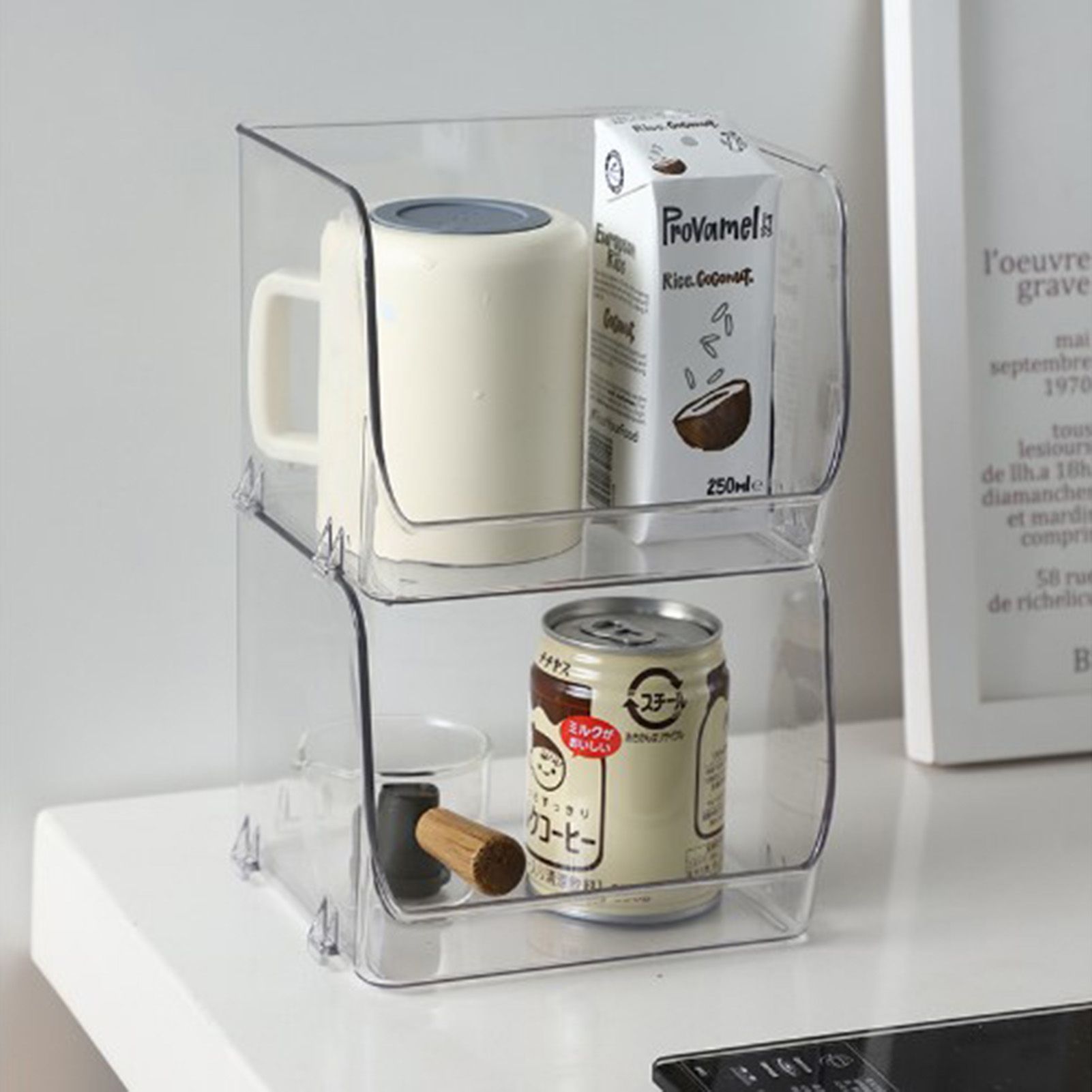 Cosmetic Display Case Multifunction Stackable Plastic Transparent Makeup Organizer for Home 15.5x15x12.8cm/6.1x5.9x5.3in โ image 5