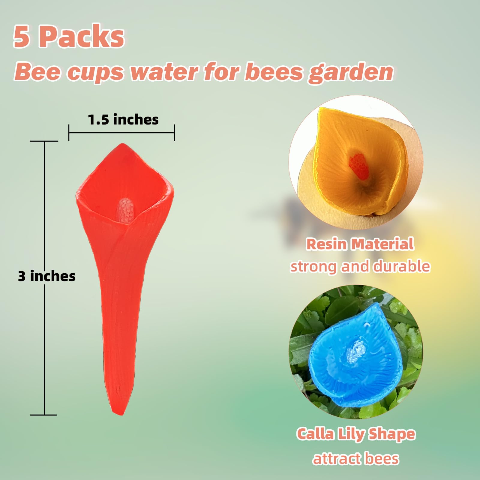 bee waterer for outdoor garden decoration blue — image 3