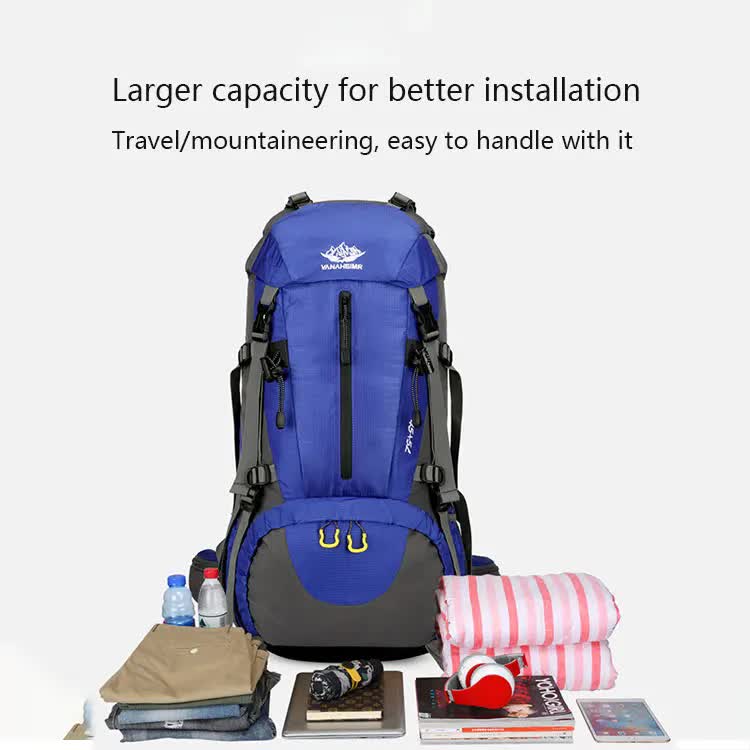 Red High-Capacity Nylon Hiking Backpack - Durable โ image 3