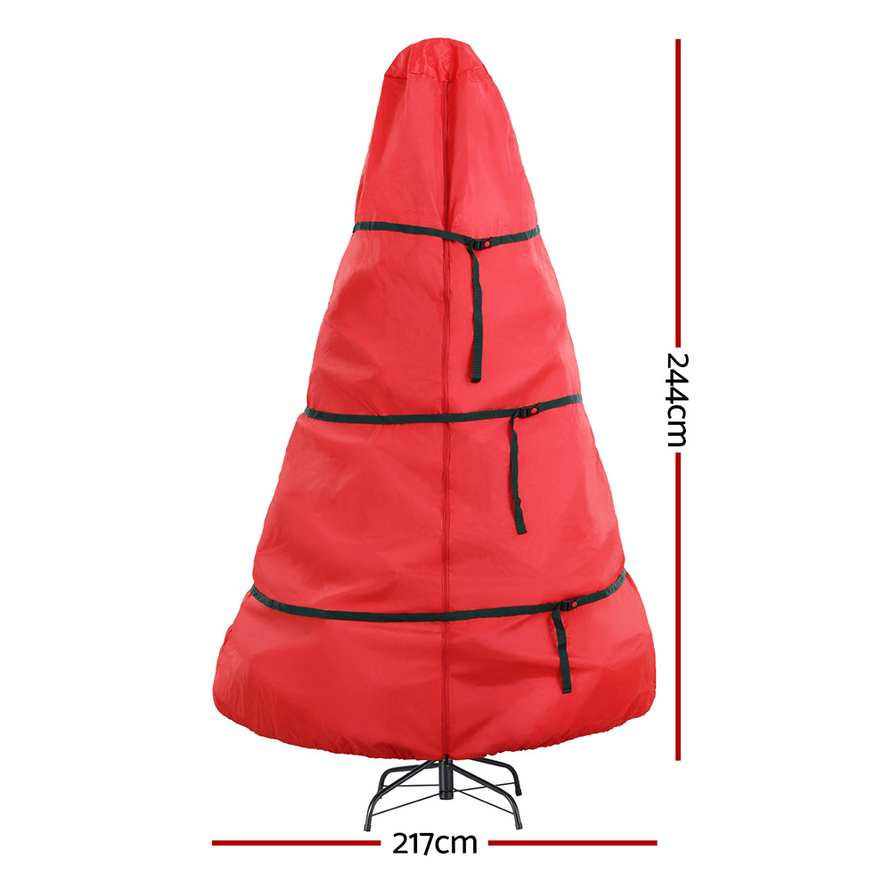 Jingle Jollys Christmas Tree Storage Bag Fits Up to 8ft Tree Xmas Bag Zipper Red — image 2