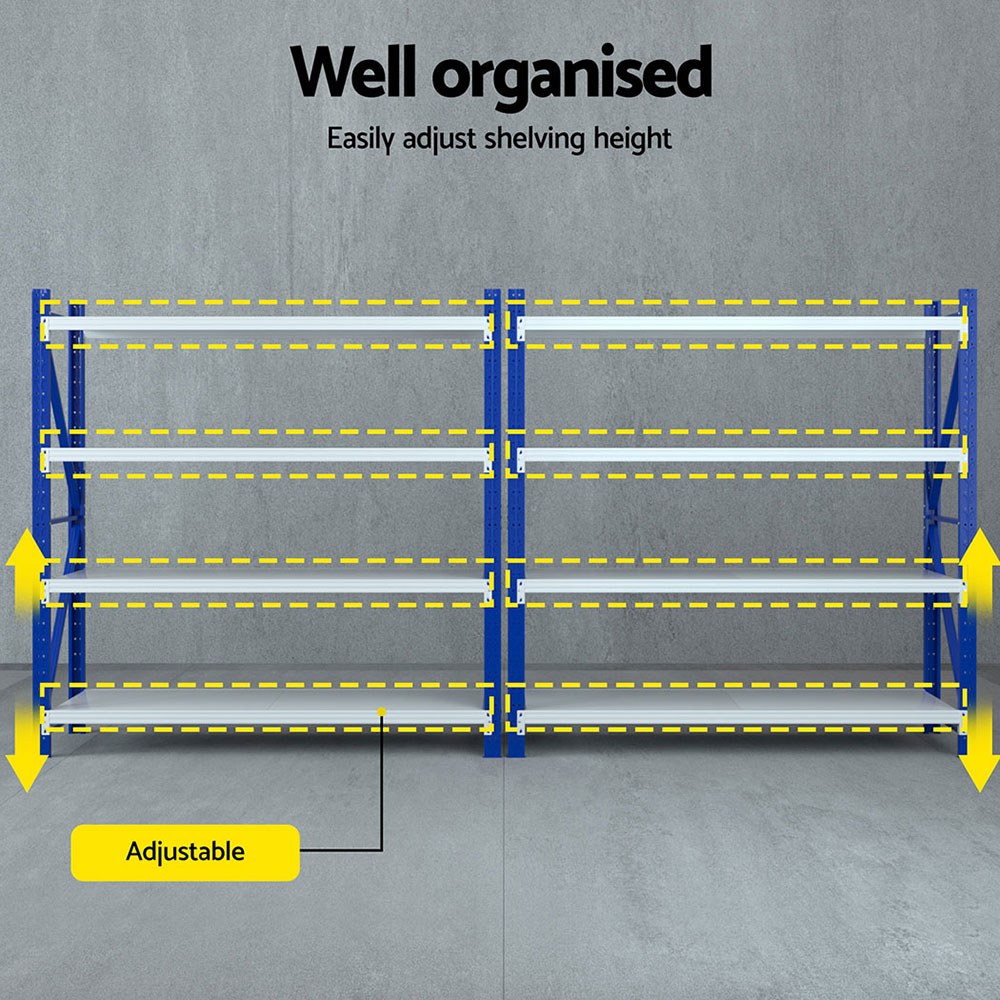 Giantz 4Mx2M Garage Shelving Warehouse Rack Blue — image 5