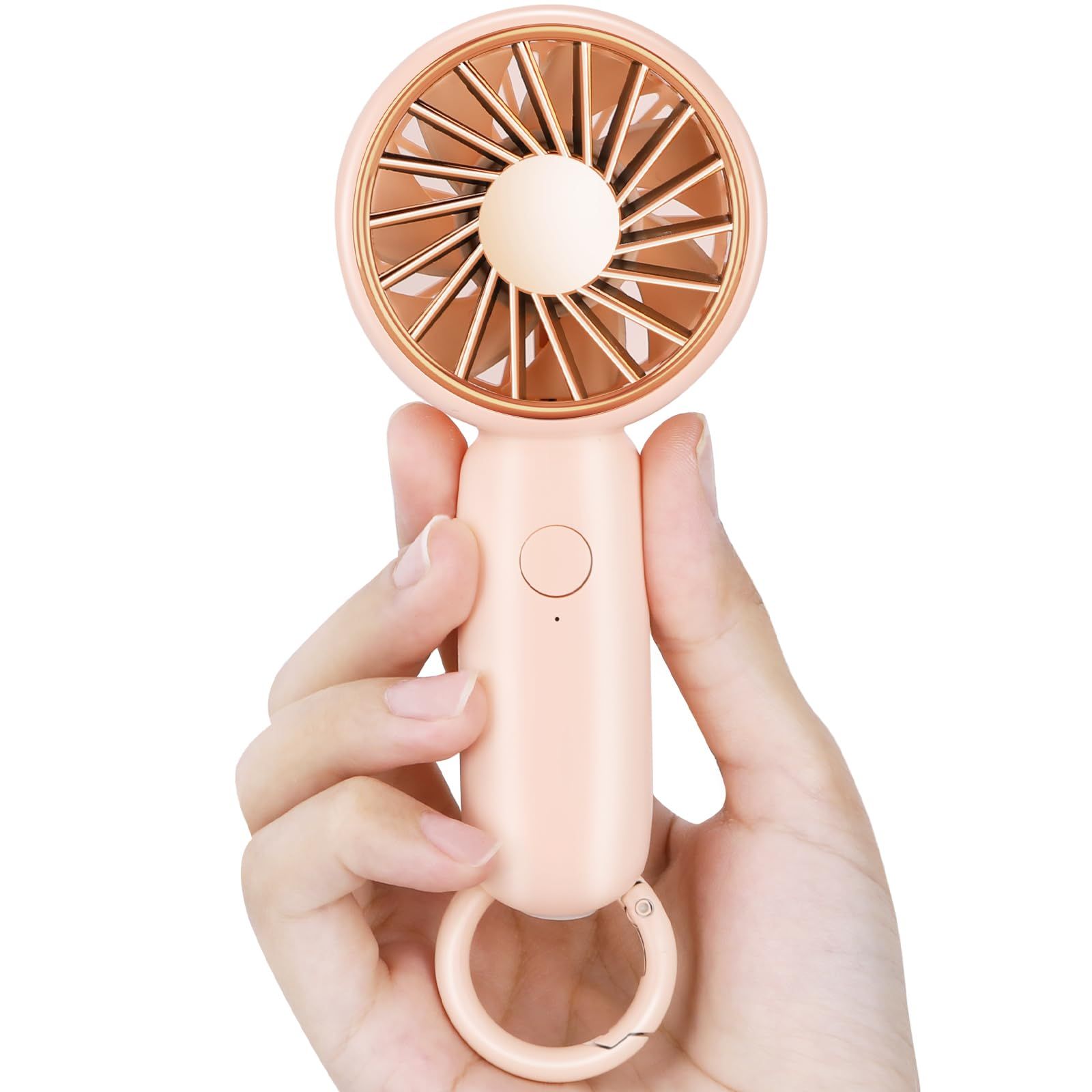 Mini Portable Fan, Handheld Fan Rechargeable with 3 Speed Adjustable Low Noise Cooling Hand Held Fan, Personal Mini Fan