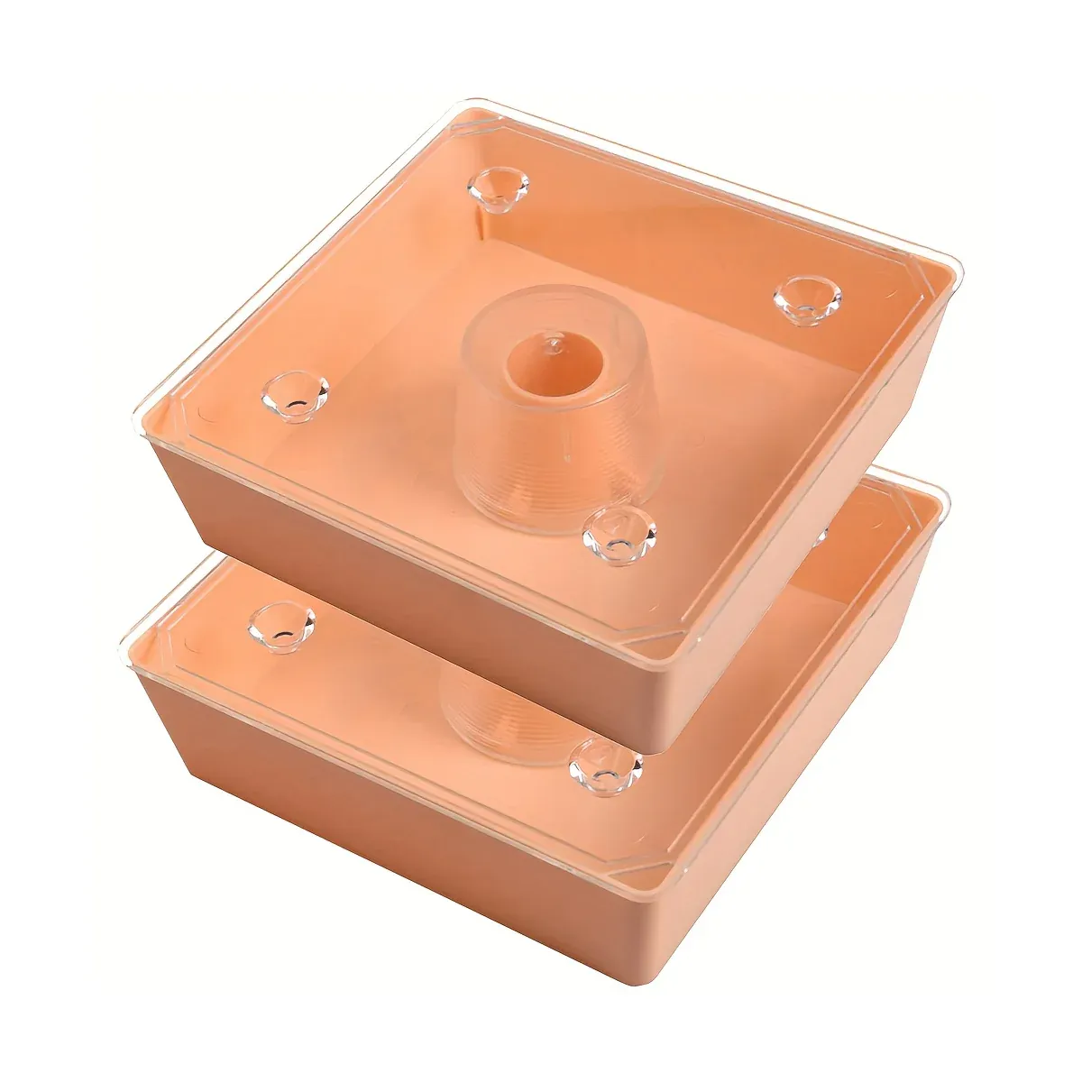 2PCS Bee Feeder Square Water Feeder Beehive Drinking Tool Plastic Beekeeping — image 2