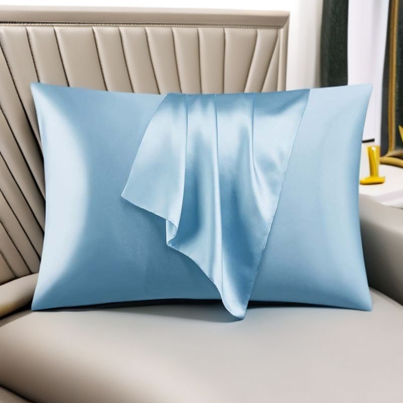Pillowcase Polyester 60 Thread Count Solid Color Rose red 50*66cm【pack of 2】 — image 4