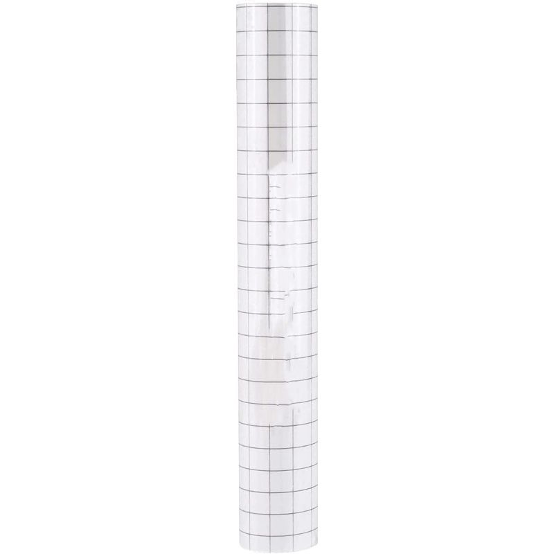 Clear Vinyl Transfer Tape Roll 12" by 5 FEET with Grid Perfect Alignment for Stickers, Decals, Signs and Crafts by