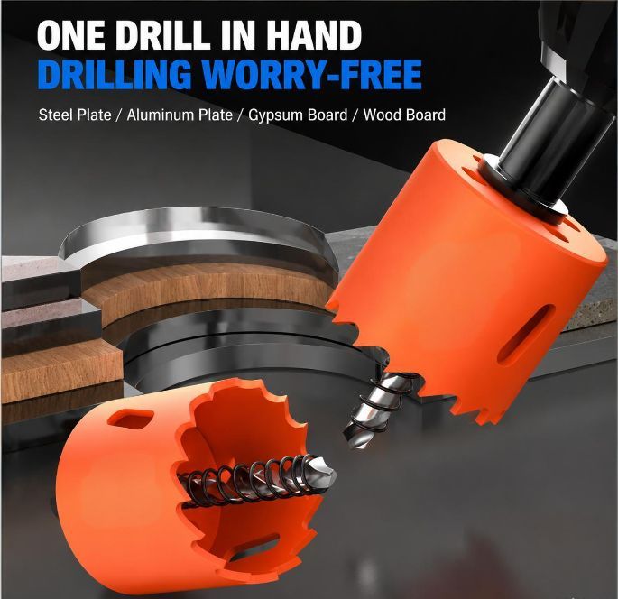 16mm Bi-Metal M42 High Speed Steel Hole Saw | with Pilot Drill Bit, Smooth Cutting Edge for PVC, Drywall, Wood, Plastic, Gypsum Board, Rubber, Thin Metal — image 6