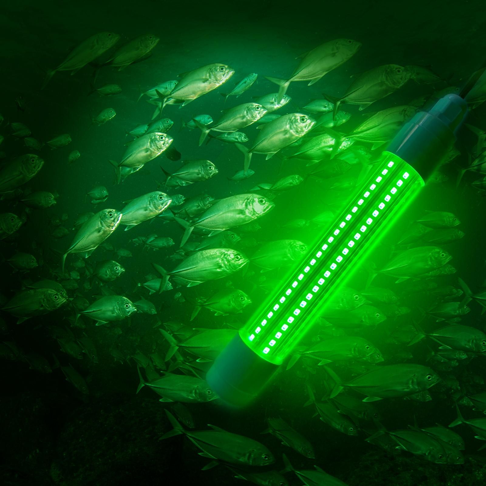 144 LED Submersible Fishing Light Underwater Fish Finder Lamp 16W 1600 Lumens IP68 (Green) โ image 6