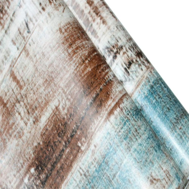 Self Adhesive Vinyl Wallpaper For Furniture Countertop Brown wood grainPattern Decorative Sticker,0.45 × 6M — image 6