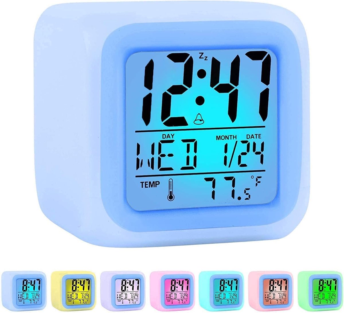 alarm Clock - digital alarm clocks - Digital Children's Alarm Clock with 7 Color Changes - Children's Alarm Clock - LED Night Light - Alarm Clock - child's โ image 4