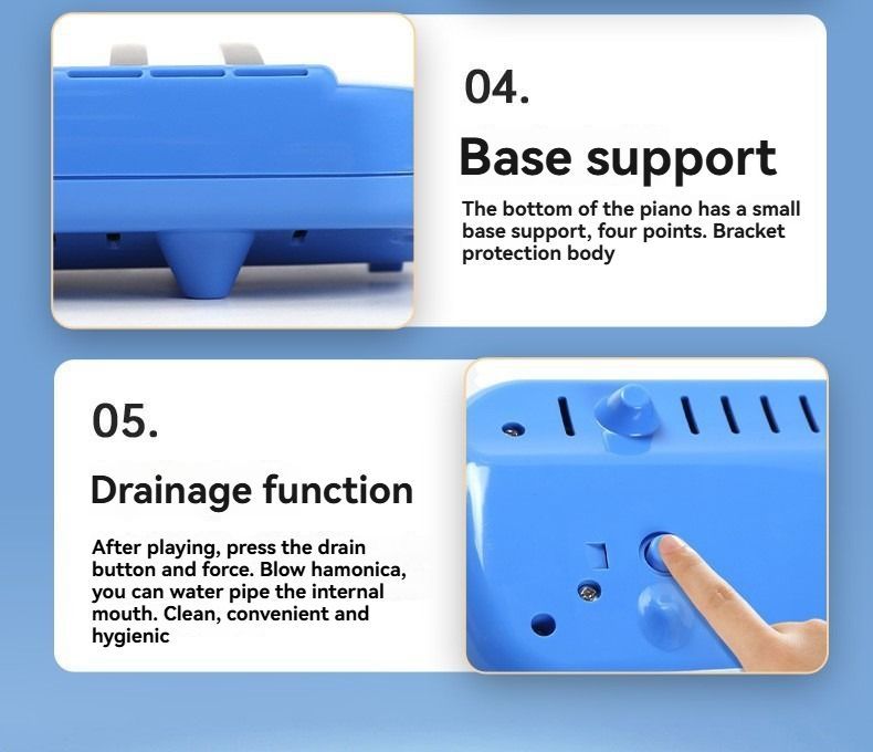 37-key mouth blown pipe, classroom musical instrument, blowing nozzle, base support, drainage function, Australian music education, classroom pipe with โ image 5
