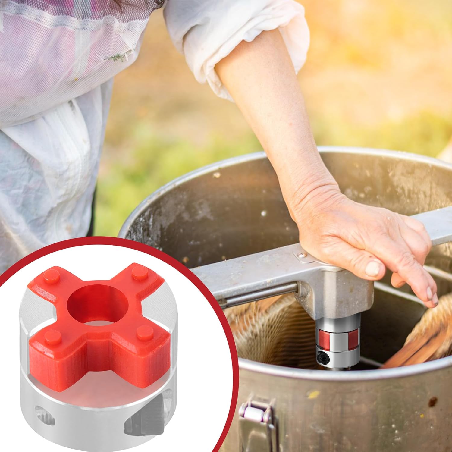 12 Pcs Electric Honey Extractor Bushing Connectors, Buffering Pad Connectors for Electric Honey Extractor Accessories, Cushioning Pads Connector for Honey — image 5