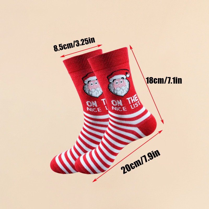 Christmas Socks - Ugly Christmas Socks - Funny Socks - Santa Claus - Reindeer - Snowman - Snowflake - Printed Socks - Christmas Gift - Women's Socks โ image 4