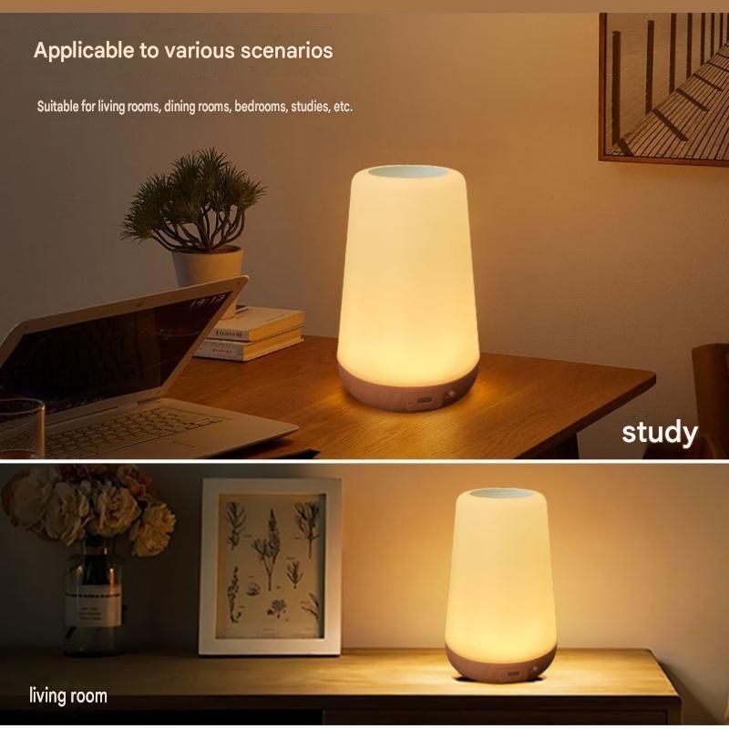 White LED Rechargeable Night Light with 13 Colors – 1200mAh Touch Bedside Lamp & Portable Ambient Lighting — image 5