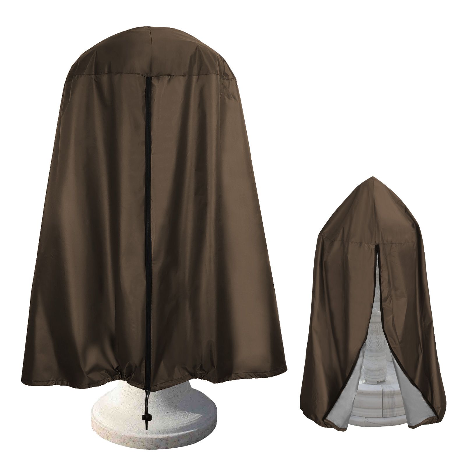 Garden Fountain Statue Protective Cover Silver Coated Oxford Cloth Waterproof Windproof Fountain Protector — image 2