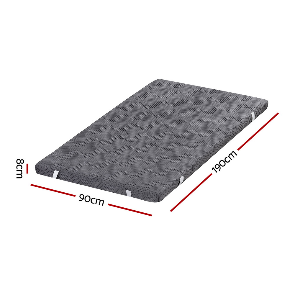 Giselle 8cm Memory Foam Mattress Topper Gel Dual Layer Foam Bamboo Single โ image 2
