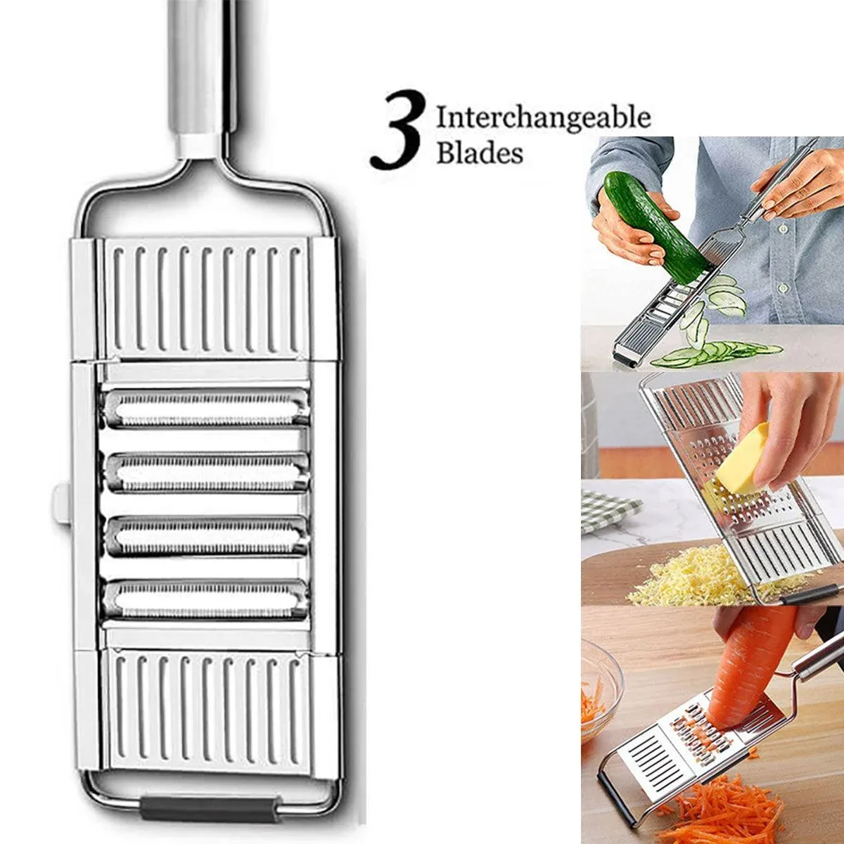 Multi-Purpose Vegetable Slicer Peeler Stainless Steel Grater Shredder Cutter โ image 4