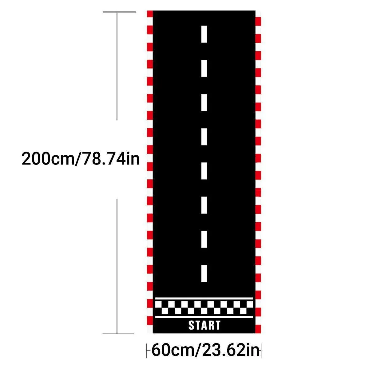 4pcs Black White Racing Runway Party Decor Fabric Race Track Background Material โ image 3