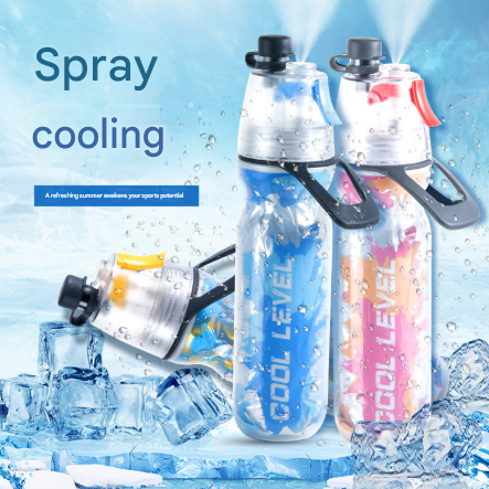 Red 500ML Insulated Sports Water Bottle with Cooling Mist - Triple-Layer Design Keeps Drinks Cold for Hours - Portable PE Misting Bottle โ image 3