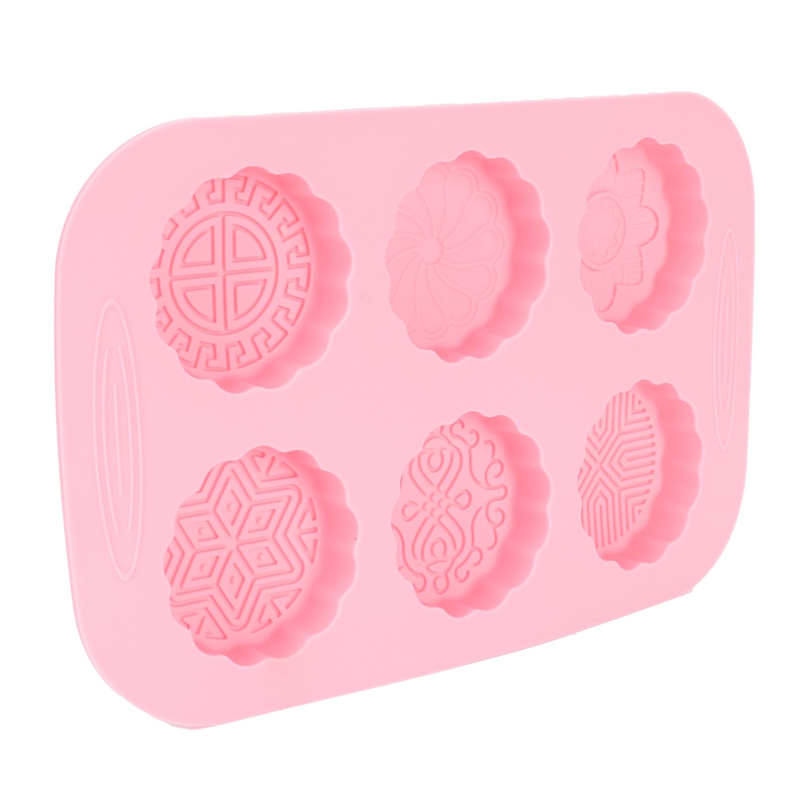 6Grid Mooncake Silicone Mold DIY Baking HandMade Soap Mold for Dessert Kitchen Tool — image 2