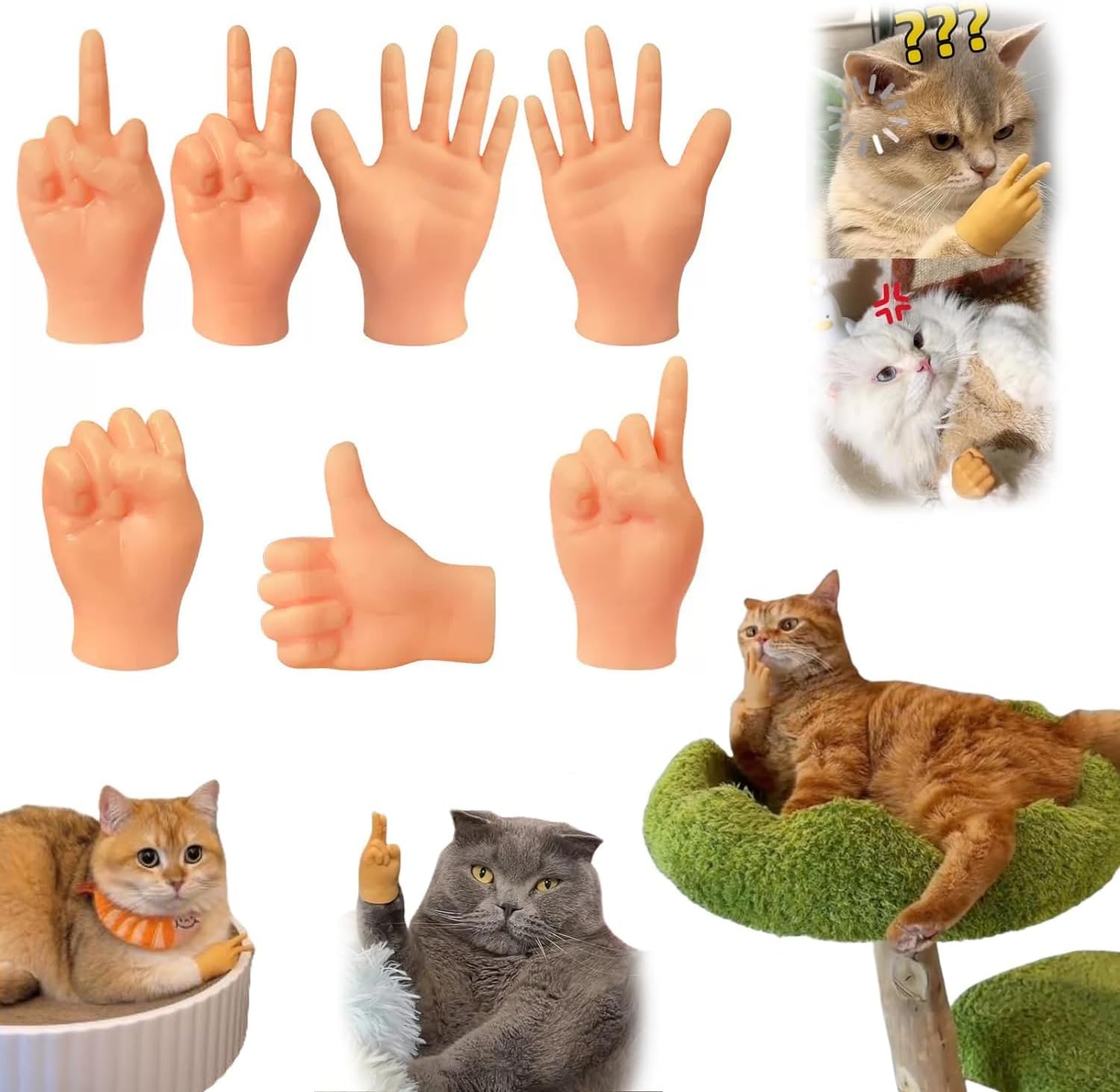 Tiny Folded Hands for Cat Paws
