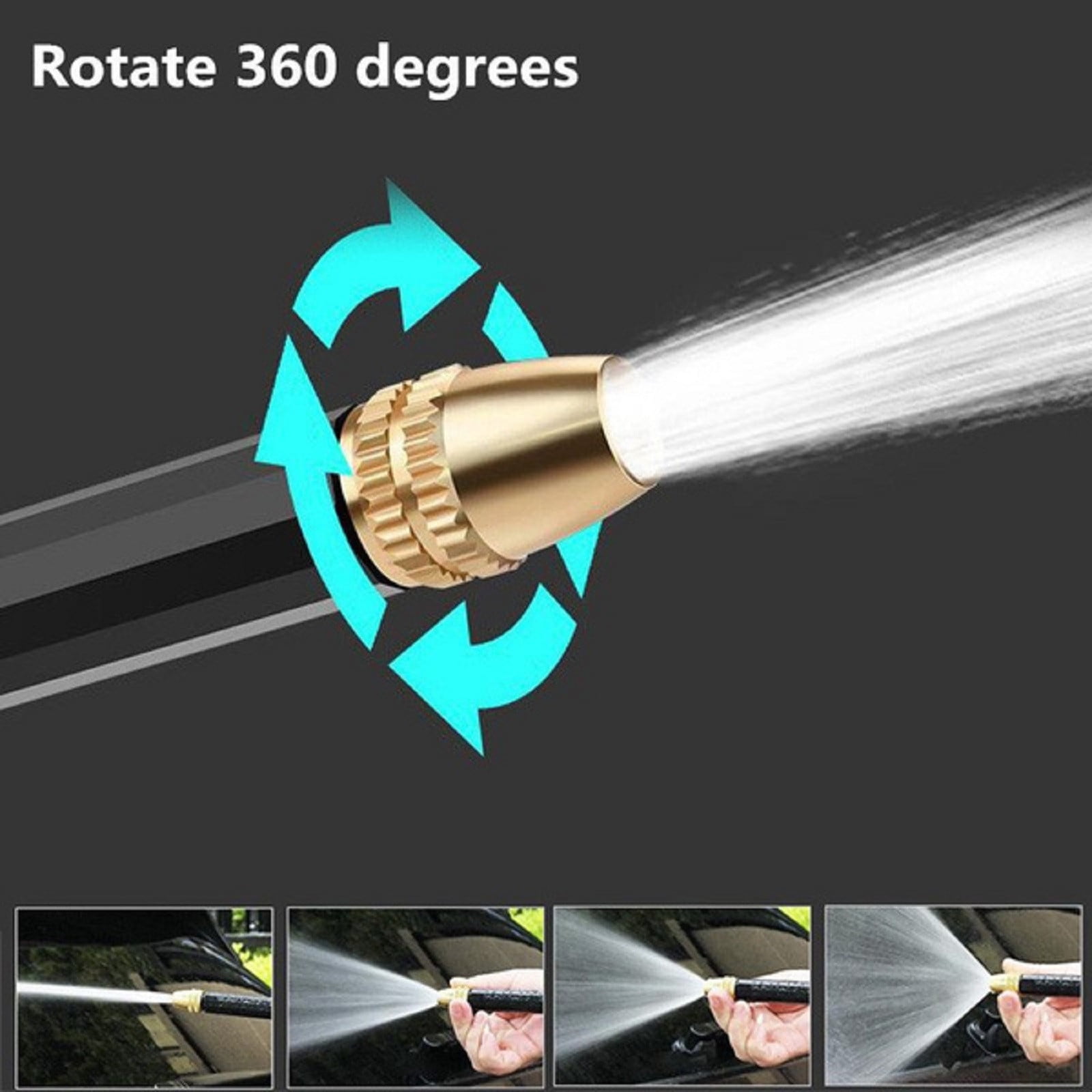 High Pressure Spray Water Gun Washing Garden Watering Hose Nozzle Sprinkler Car Cleaning Wash Tool Kits Auto Washer Black โ image 3