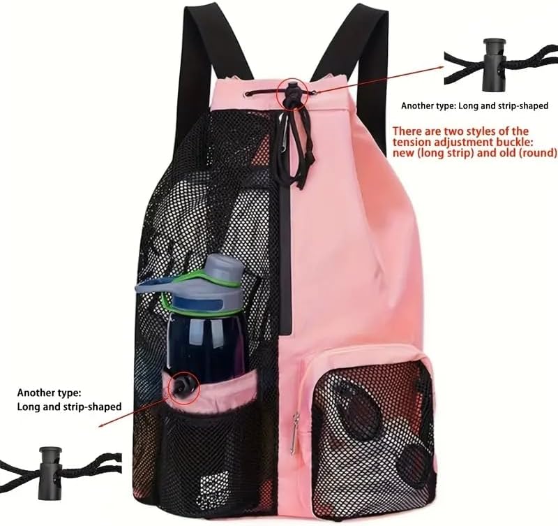 Large Mesh Gym Bag with Waterproof Compartment - Beach & Festival Backpack with Wet/Dry Separation — image 2