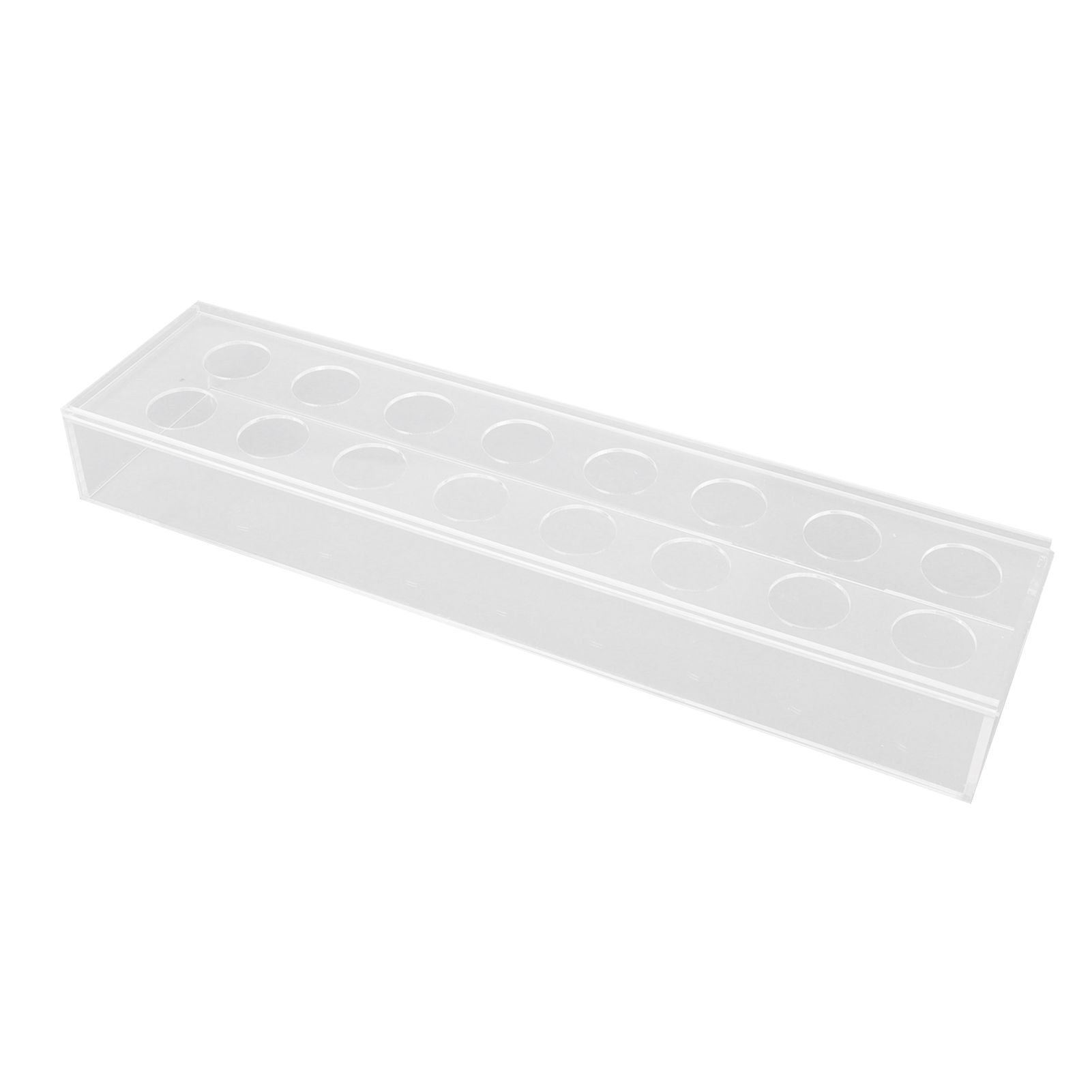 Rectangular Floral Centerpiece Clear Acrylic Flower Vase for Dining Table Wedding Party Home 16 Hole — image 3