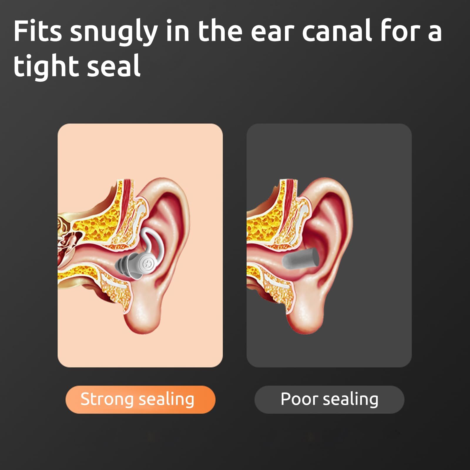 Swimmers Earplugs for Adults Men Women Teens - Ear Protection Reusable Ear Plugs for Swim Pool Shower Bathing Water Sports — image 4