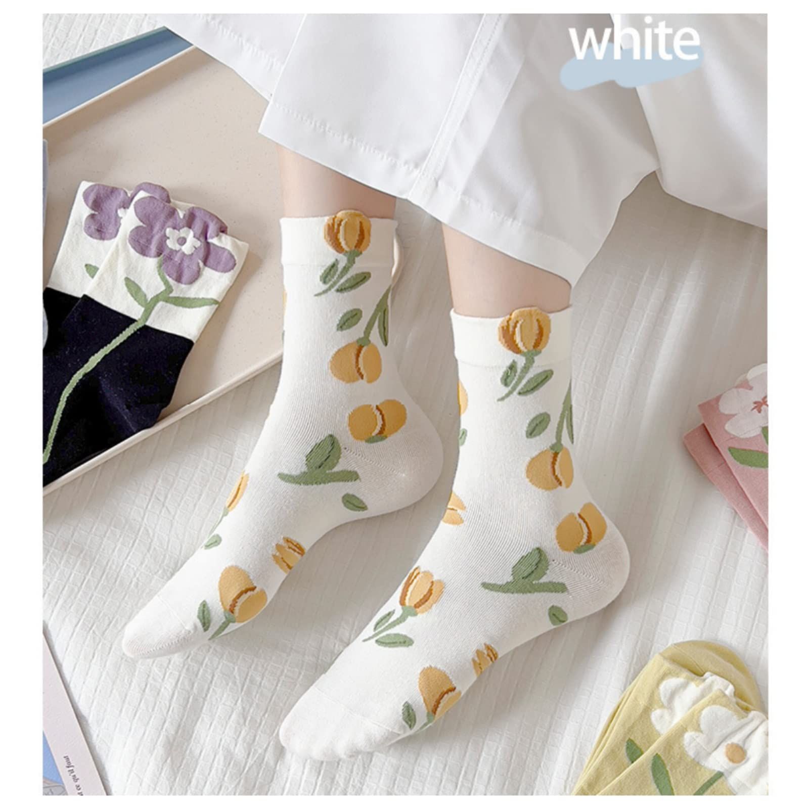 5 pairs Cute Cotton Socks for Women and Girls, 5 Pairs Socks for Sports and Daily Wear fit for sports and daily wear — image 5
