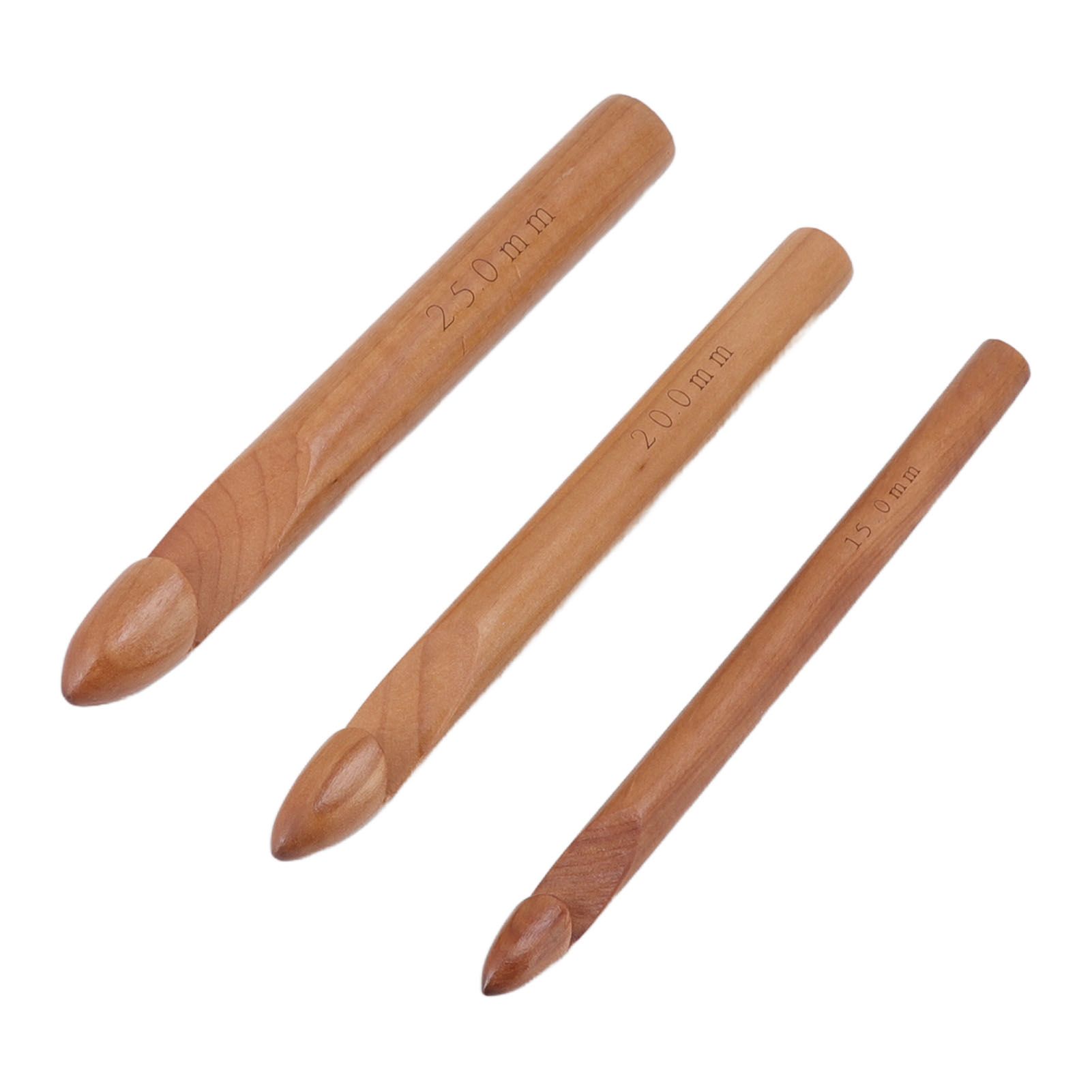 Single Head Wooden Crochet Hooks 25mm 20mm 15mm Crochet Hook for Sweaters Hats Scarves Gloves — image 5