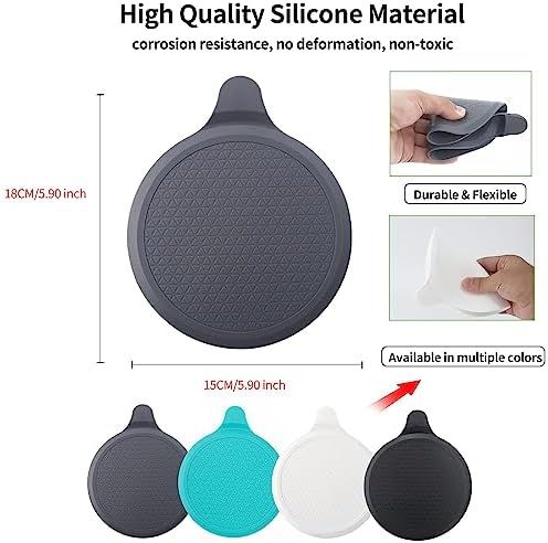 2 Pack Silicone Bathtub Stopper, Universal Sink Plug Shower Drain Cover for Kitchen Bathroom Tub, 5.9 Inch