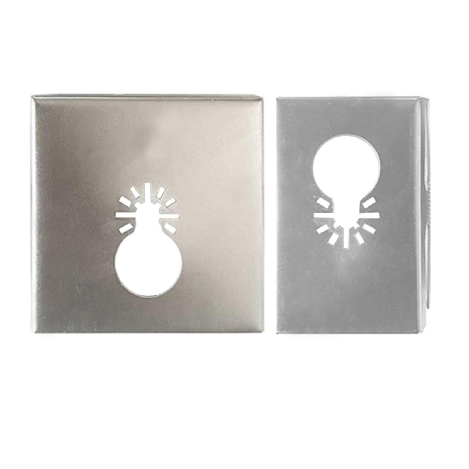 2 Pack Portable Milling Cutter Hole Opener Tools for Electrical Box Drywall Outlet Tool Woodworking (Silver Square + Rectangle)