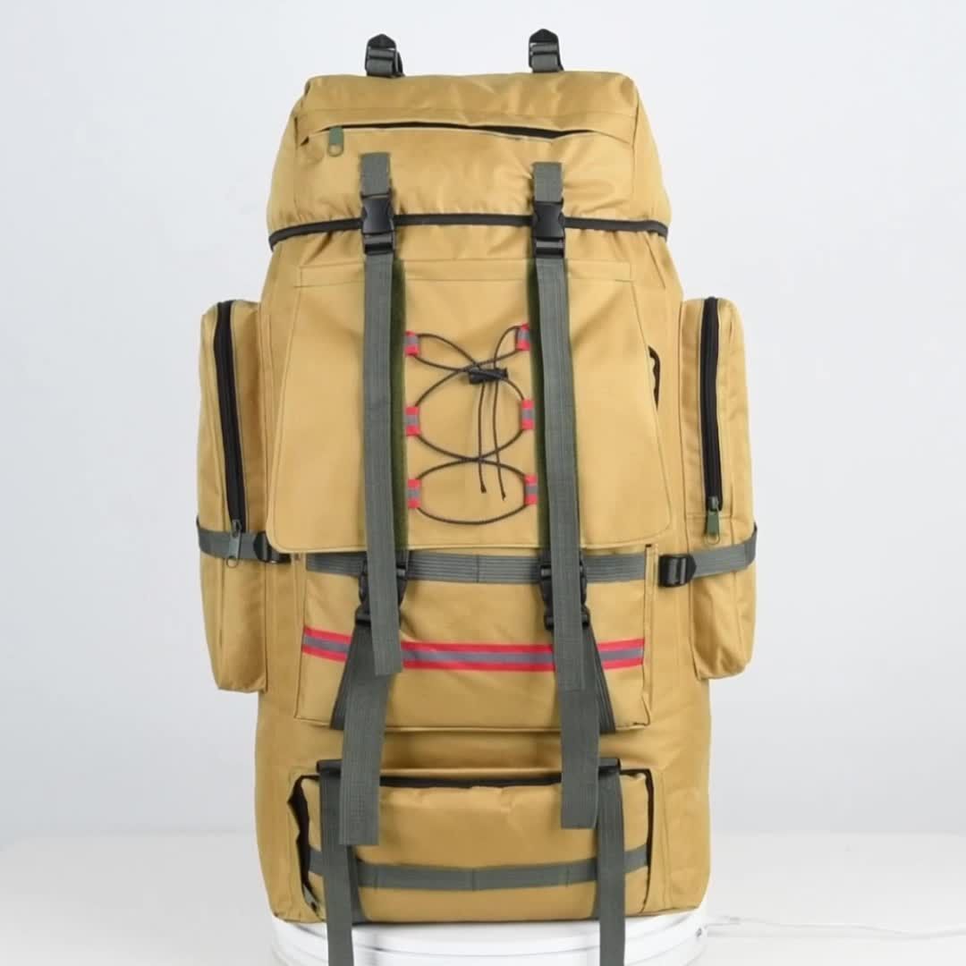 130L Backpack Outdoor Travel Backpack Camping Backpack For Adults Large - Green - Size M