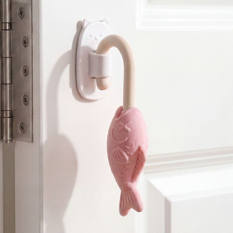 Door Stopper, Baby Finger Pinch Guard, Safety Door Holder—Pink