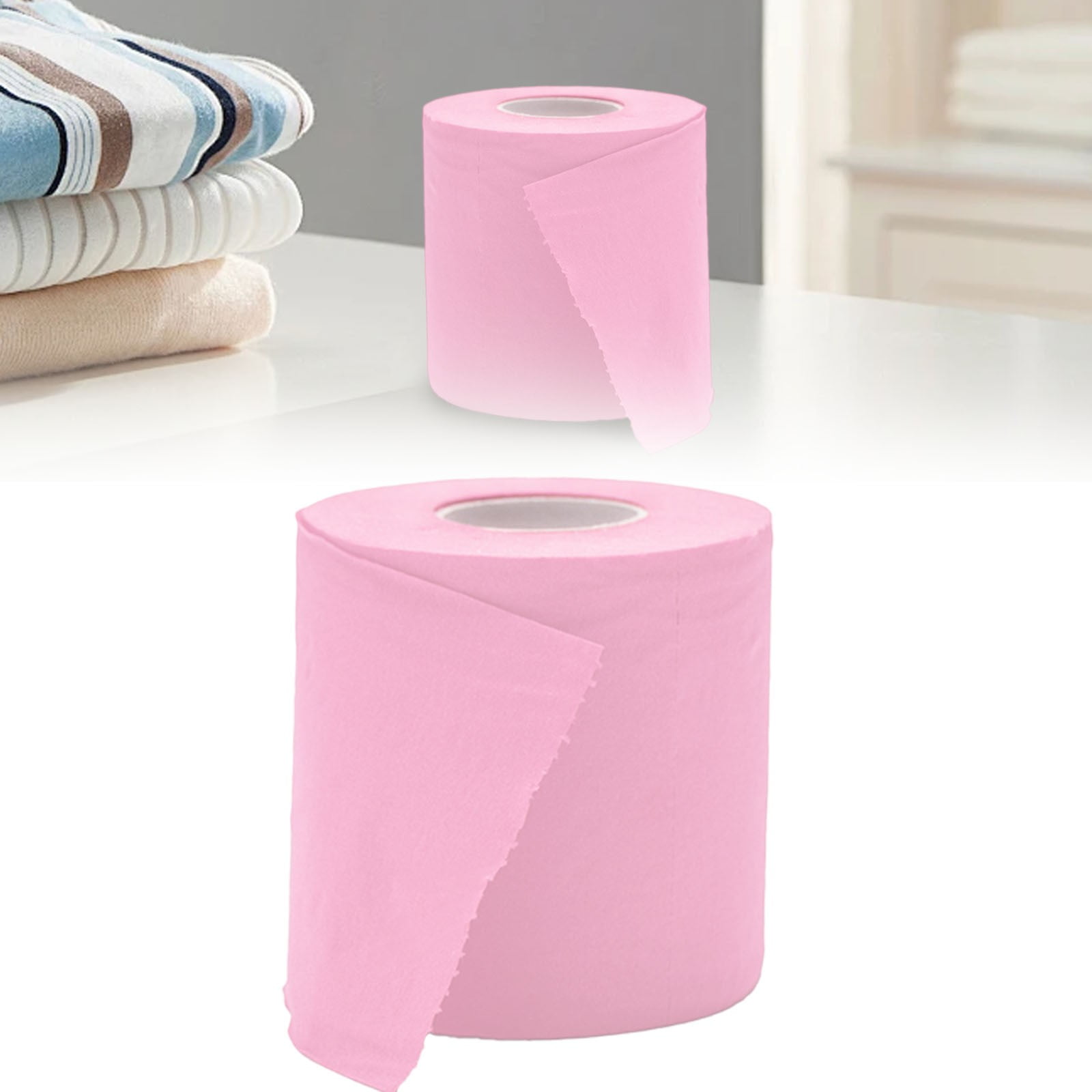 Colored Toilet Paper Multicolor Funny Novelty Toilet Paper Sustainable and Soft for Home Camping Trave, A Roll of Light Pink Colored Paper Light Pink One Size — image 2