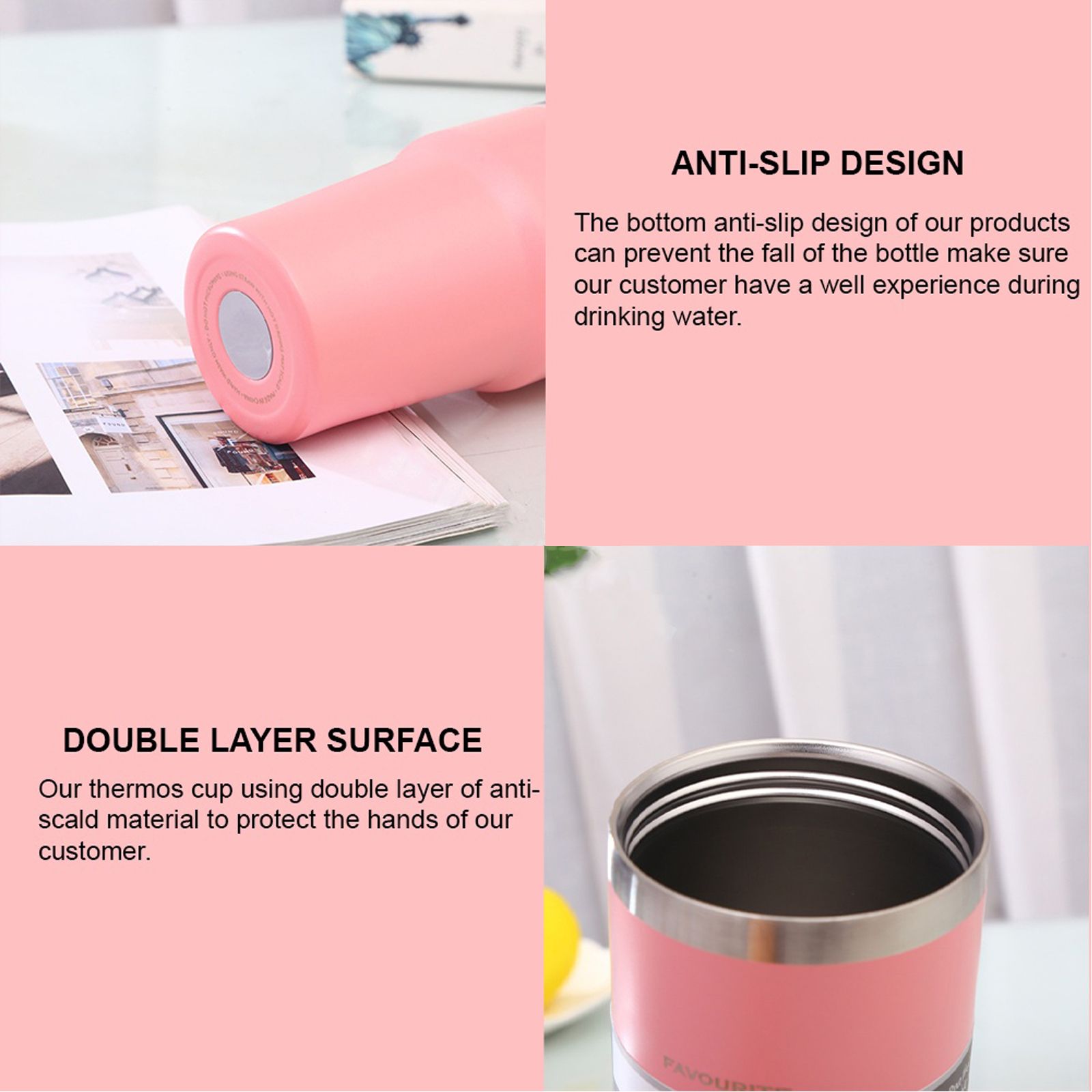 Thermal Cup 304 Stainless Steel Cup With Straw for Home — image 5