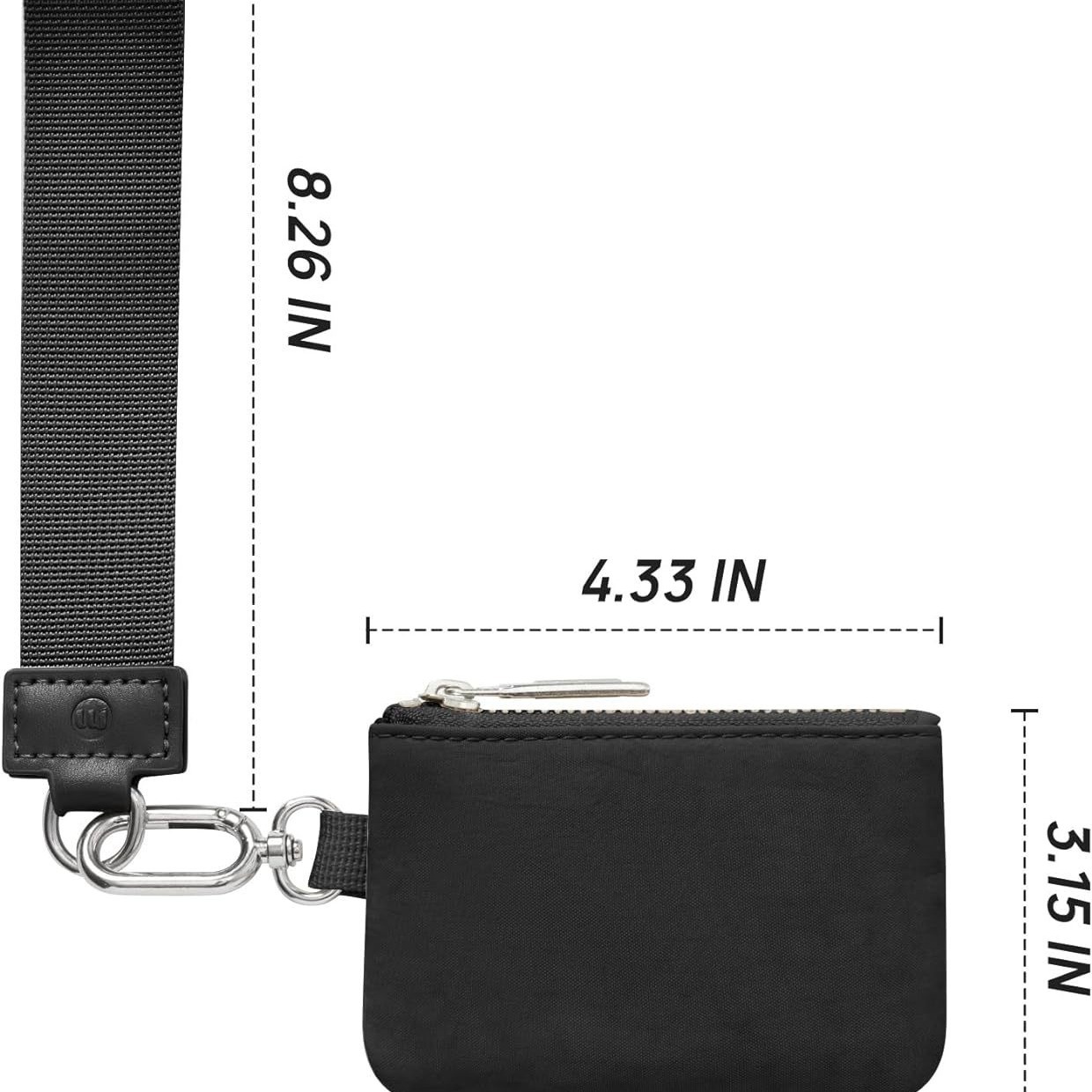 Pink Beige Women's Ultralight Fashion Nylon Wristlet Pouch Set - Portable Mini Coin Purse & Key Holder Wallet — image 5