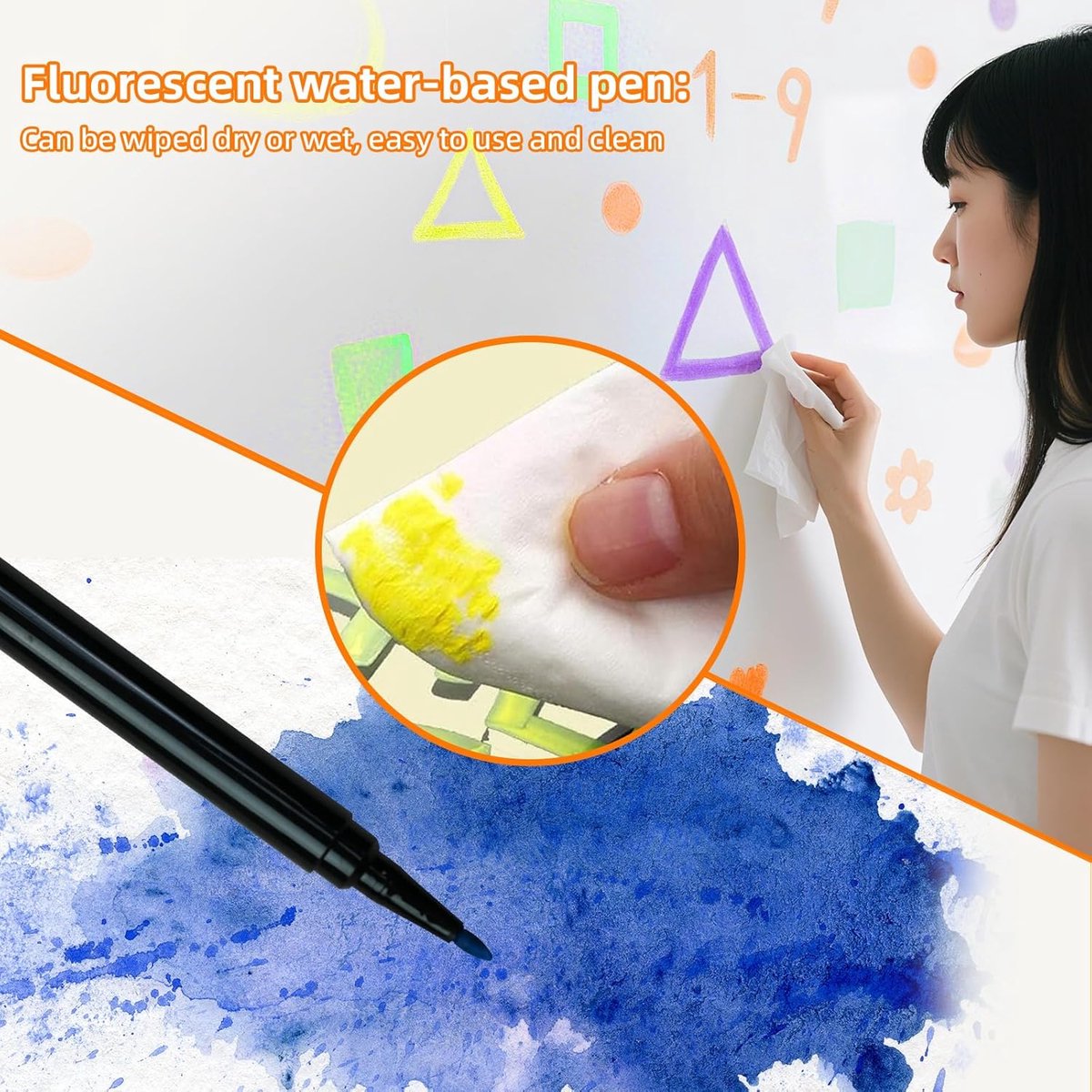 12-Color Highlighters - For Colored LED Notice Boards - Fluorescent Ink Design - Erasable Markers For LED Writing Boards - The Best Gift For Children — image 5