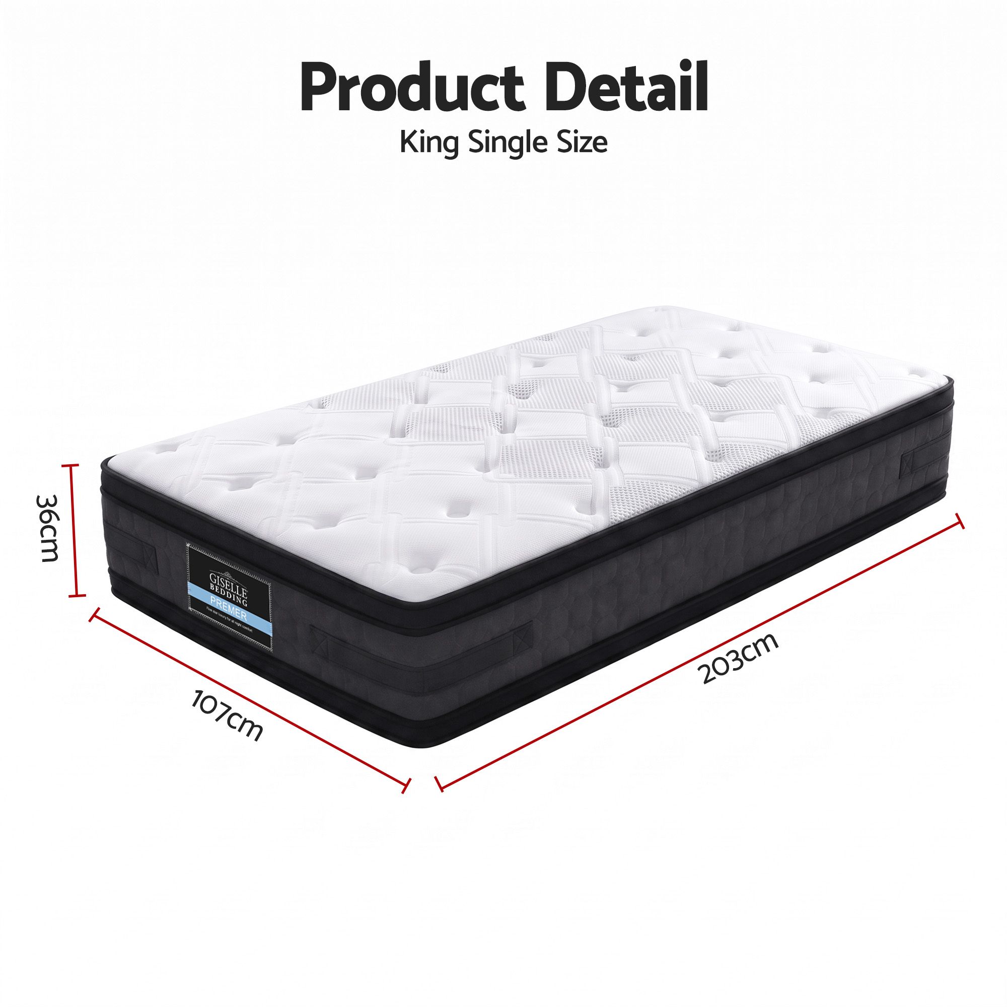 Giselle Bedding 36cm Mattress Cool Gel Memory Foam King Single โ image 2