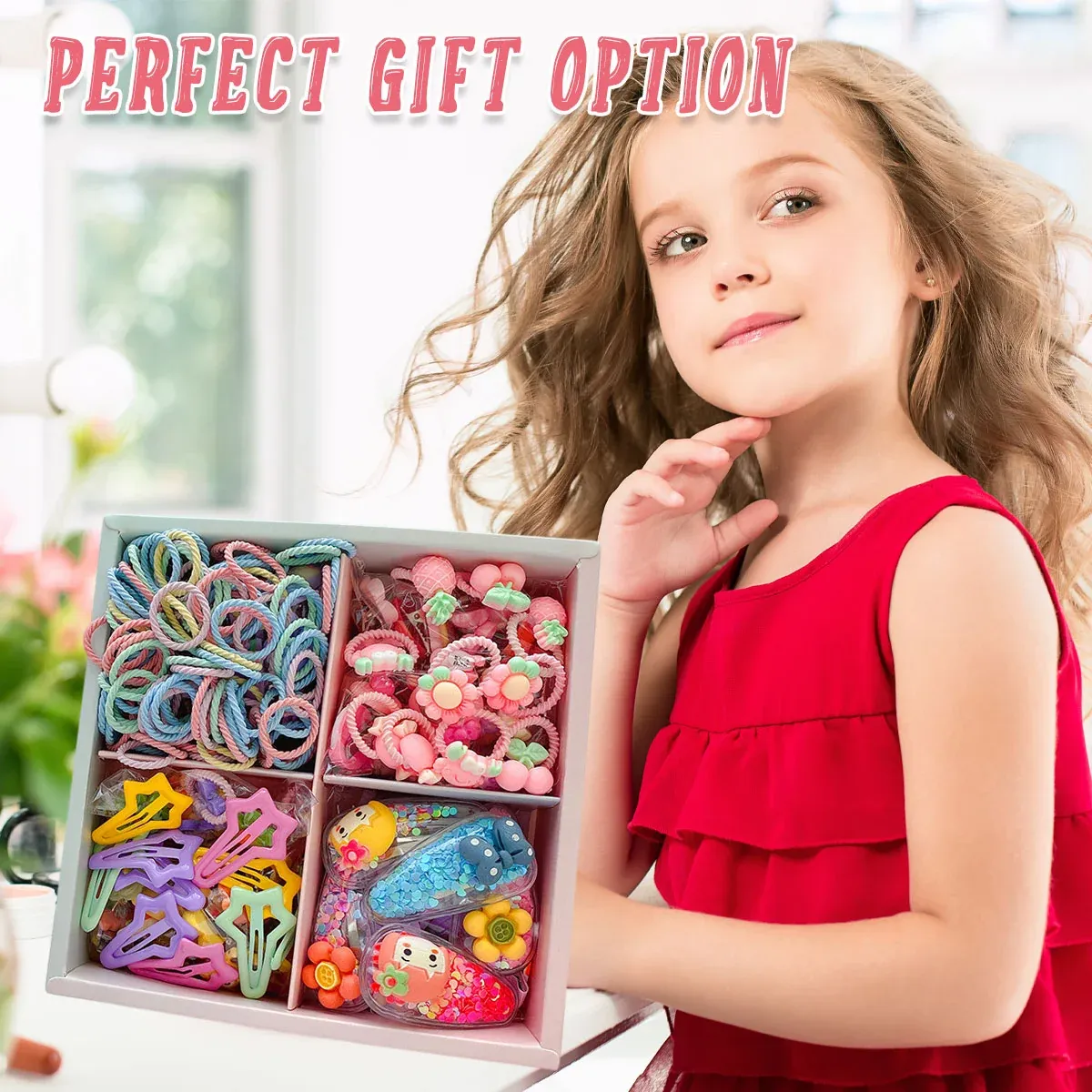 126pcs Hair Accessories Set with Clips Rubber Bands Headbands Girls Gift โ image 6
